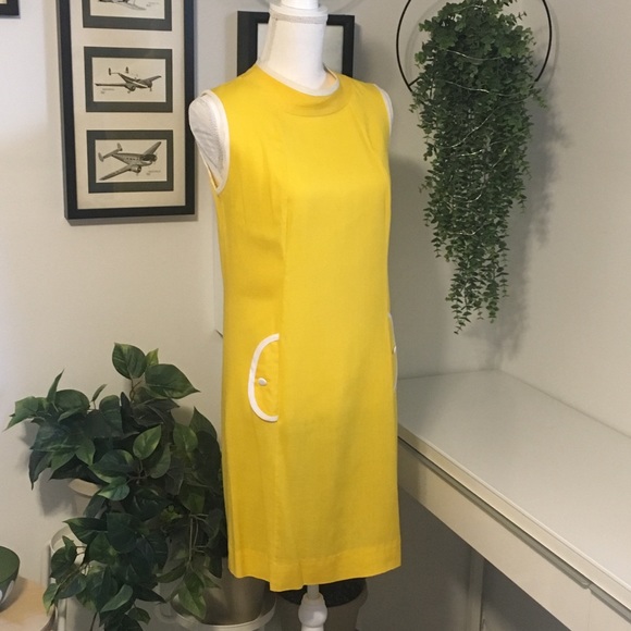 Vintage Dresses & Skirts - Vintage 60s Sunny Yellow Mod Dress